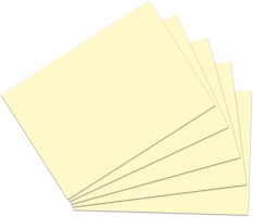 Karteikarte Mehrzweckkarte blanko, DIN A6, gelb, 100 Stück