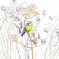 Serviette Herbst "Sweet little Bird" 33 x 33 cm 20er Packung