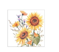 Serviette "Sunflowers" 33 x 33 cm 20er Packung